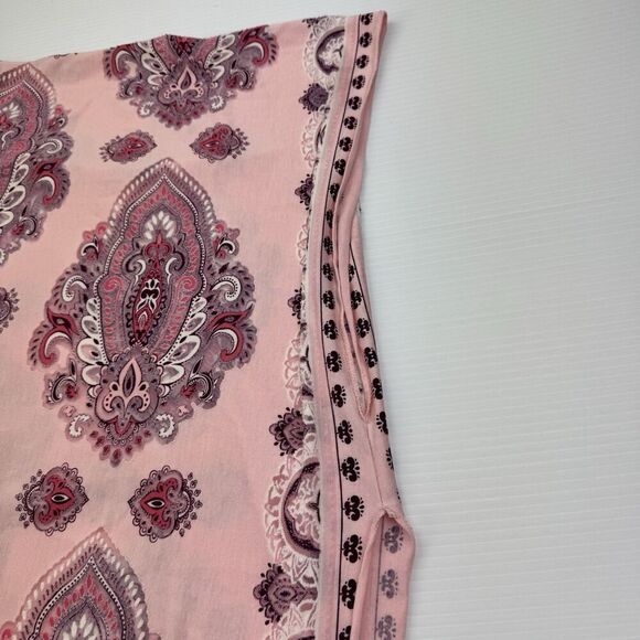 Light Pink Sheer Fringe Scarf Paisley Shawl Kimono One Size Boho - Picture 6 of 10